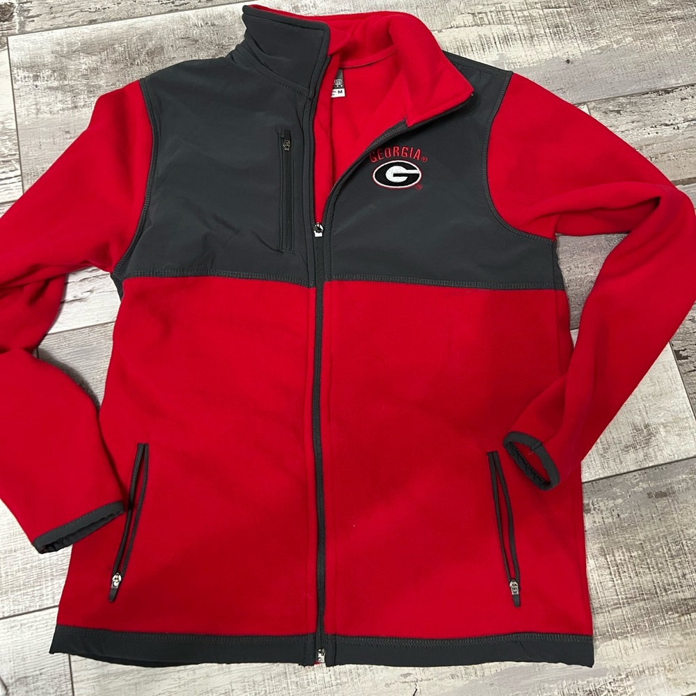 Georgia Bulldogs Kids 12/14 Red and Black fleece Jacket